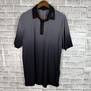 PXG Parsons Xtreme Golf Ombre Performance Polo - Men’s Medium - Gray/Black NWOT